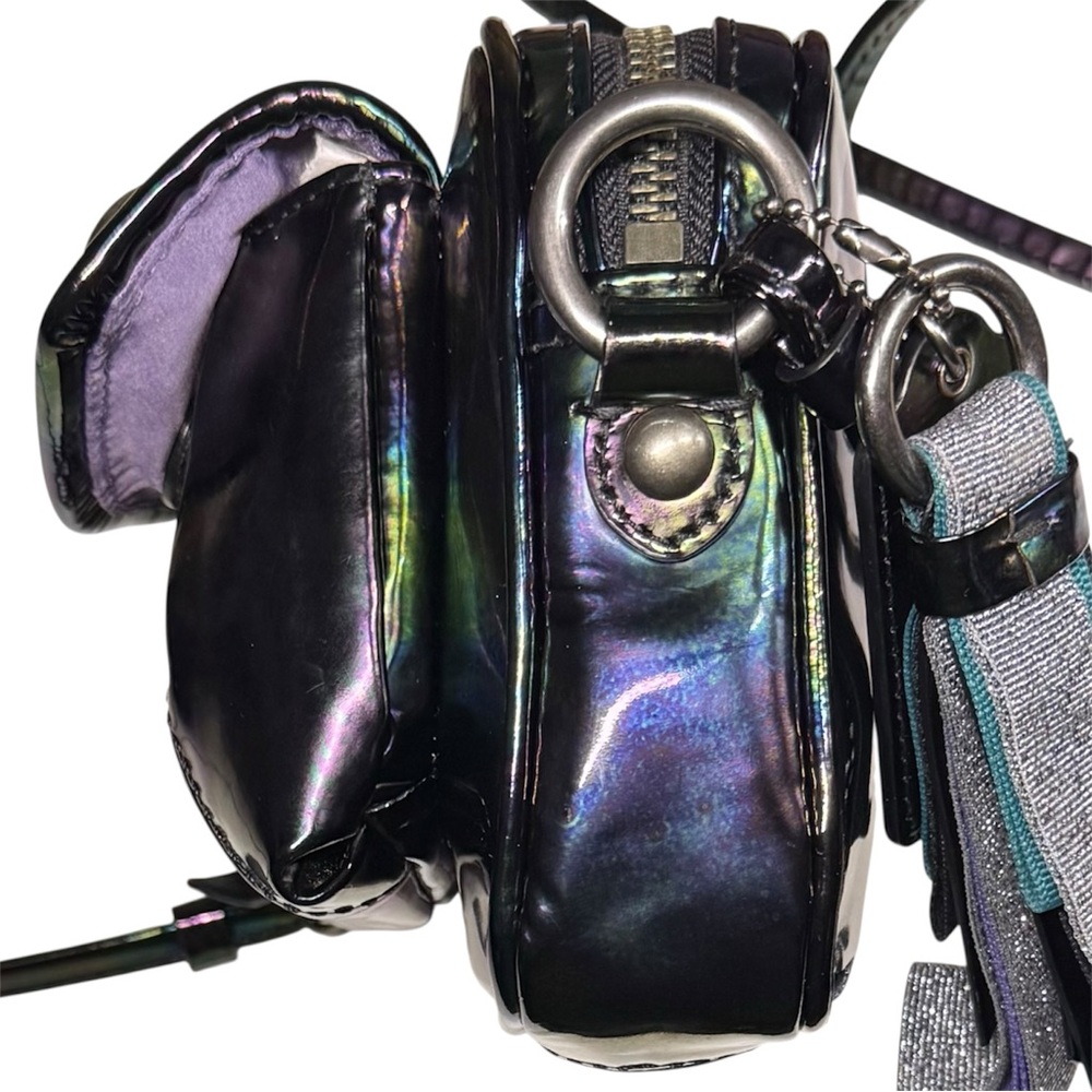 Rare Coach Poppy Oil Slick Boxy Bag in Black Patent Leather - Style No. 18925 - Picture 6 of 13